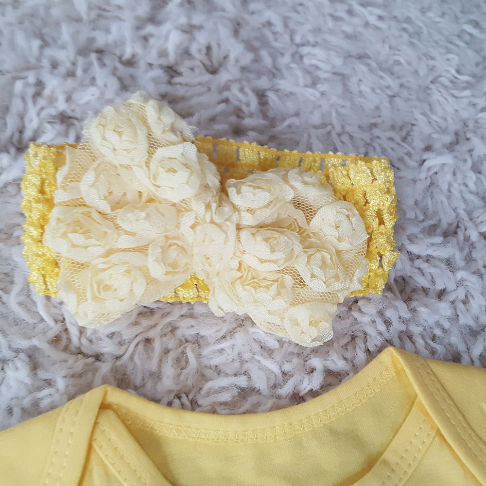 Baby Girl Halloween Mustard Costume Tutu Dress - Picture 3 of 4